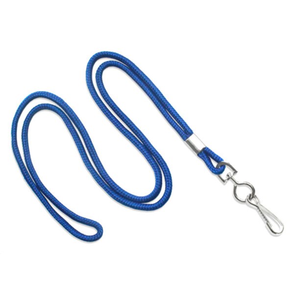 Royal Blue round lanyard with swivel hook